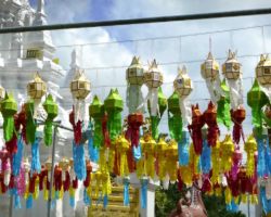Chiang Mai, Thailand. Lanterns at Temple while on Bike Ride.