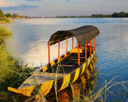 Our long boat for our sunset river cruise in the 4000 islands. Don Khone, Laos.