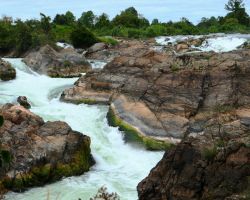 Somphamit Waterfalls. Don Khone, Laos.