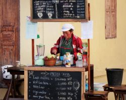 Street coffee vendor. They love there coffee over here. It's very good and strong. Luang Prabang, Laos.