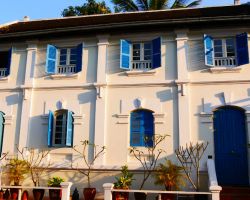 French colonial architecture. Luang Prabang, Laos.