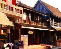 Evening street view. Luang Prabang, Laos.
