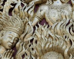 Detail of some of the artwork at Wat Xiang Thou. Luang Prabang, Laos.