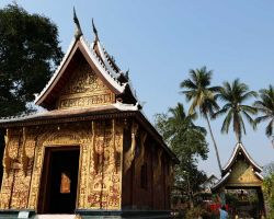 A few of the smaller temple buildings at Wat Xiang Thou. Luang Prabang, Laos.