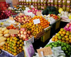 One of the many fruit stands at the local market. Pakse, Laos.