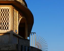 French colonial architecture detail. Pakse, Laos.