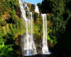 Tad Yuang Waterfall. The last waterfall on our Bolaven Plateau hike. Pakse, Laos.