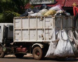 Recycle truck. Pakse, Laos.