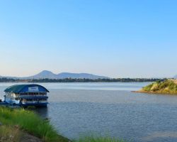 Confluence of the Mekong River and Xe Don River. Pakse, Laos.