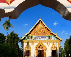 One of the downtown temples. Pakse, Laos.