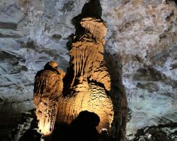Close-up of one of the many beautiful features inside Phong Nha cave. Phong Nha, Vietnam.