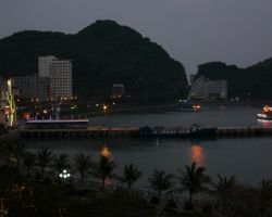 Cat Ba Town at sunset. Cat Ba Island, Vietnam.