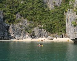 Ha Long Bay beach. Cat Ba Island, Vietnam.
