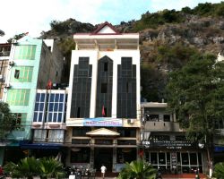 Our accommodation, Nam Phuong. The rooms were basic and clean, but the view from the floor to ceiling windows was fantastic. Cat Ba Island, Vietnam.