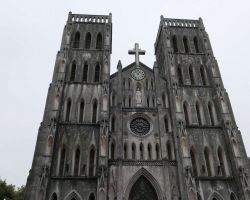 St Joseph Cathedral. Roman Catholic cathedral with neo- gothic style, built in 1886. Hanoi, Vietnam.