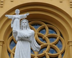 Detail at a Catholic Church. Hanoi, Vietnam.