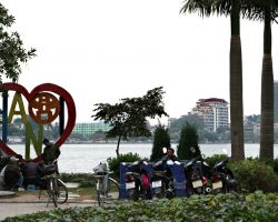 Truc Bach lake (John McCain was shot down here 10/26/67). Hanoi, Vietnam.