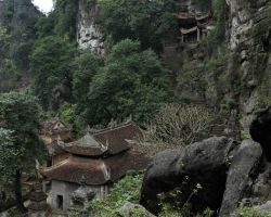 Bich Dong Temple. This temple was built into a Karst on three levels. Tam Coc, Vietnam.