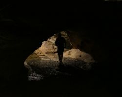 Rick walking through Hang Mua cave. Tam Coc, Vietnam.