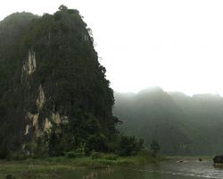 Limestone river karsts. These were massive, see the size in comparison to the boats. Tam Coc, Vietnam.