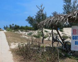 One of the many signs leading you to the beach. This was our choice for one of the days. Hoi An, Vietnam.