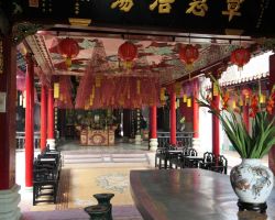Interior of Ancient Phuc Kien Assembly Hall (built around 1690). Hoi An, Vietnam