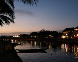 Sunset on the river. Hoi An, Vietnam.