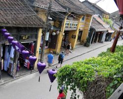 Hoi An street view from above. Hoi An, Vietnam.