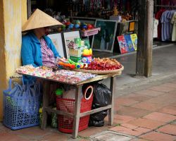 One of the many street vendors. Hoi An, Vietnam.