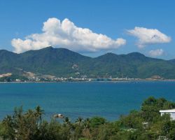 Panorama View from the roof top patio at our rental. Nha Trang, Vietnam.