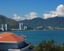View from the roof top patio at our rental. Nha Trang, Vietnam.