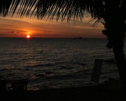 Another beautiful sunset on the beach. Phu Quoc, Vietnam.