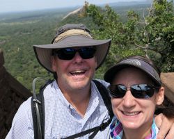Rick and Alisa near the "Lion Rock" summit. Sigiriya, Sri Lanka.