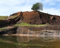 The King's Royal Bath. This was part of the palace he built on the top of "Lion Rock". Sigiriya, Sri Lanka.