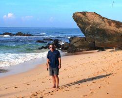 Rick at Dalawella beach. Dalawella, Sri Lanka.