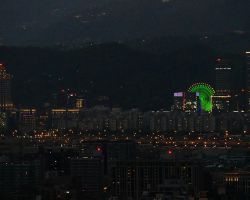 Taipei city view at night. Greater Taipei, Taiwan.