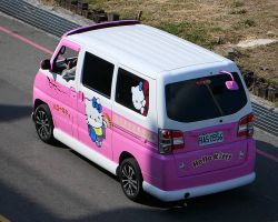Kenting "VW Like" Hello Kitty van. Southern Area, Taiwan.