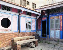 Courtyard in one of the buildings in the old streets in Lukang. Western Area, Taiwan.