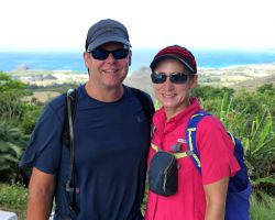 Rick and Alisa at the Kenting Aboreutum prior to their day hike in Sheding Nature Park. Southern Area, Taiwan.