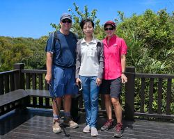 Rick and Alisa with our friend, JingTing, at one of the Sheding Nature Park's lookouts. Southern Area, Taiwan.