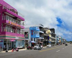 Main street near Sail Rock. Southern Area, Taiwan.