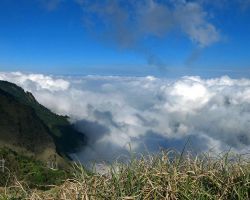 View from the ridge looking down to the cloud covered Eastside. Western Area, Taiwan.