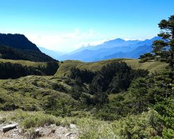 Summit day view looking South along the trail. Western Area, Taiwan.