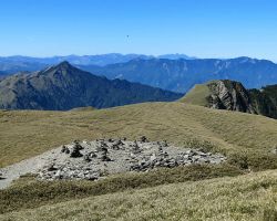 View from the Mt Cilai South Peak (3,358 meters or 11,017 ft). Western Area, Taiwan.
