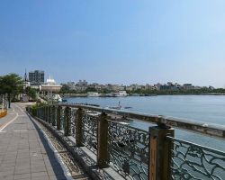 Tainan waterfront bridge to Anping. Southern Area, Taiwan.
