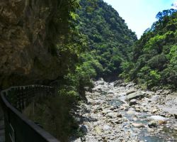Shakadang Trail and river in Taroko Gorge. East Coast, Taiwan.