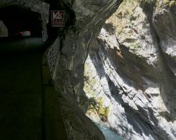 Swallow Grotto tunnels in Taroko Gorge. East Coast, Taiwan.