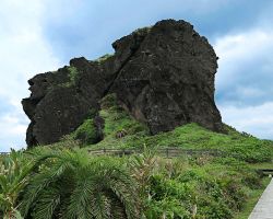 The walking path on Sanxiantai island. East Coast, Taiwan.