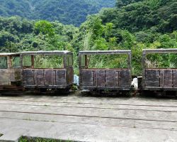 One of the old wooden Log Carts. Northern Area, Taiwan.