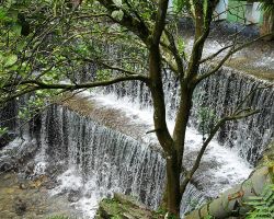 Wulai Resort waterfall at dam. Northern Area, Taiwan.